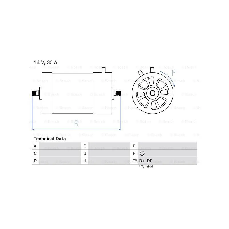 Alternateur BOSCH 0 986 030 050
