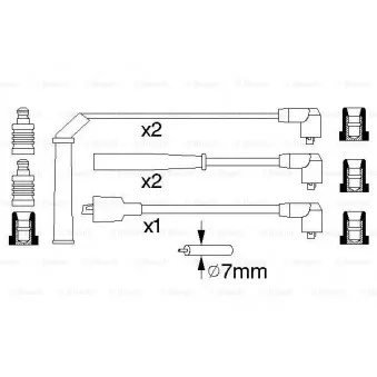 Kit de câbles d'allumage BOSCH 0 986 356 730