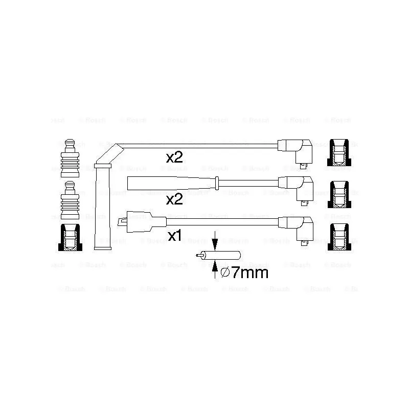 Kit de câbles d'allumage BOSCH 0 986 356 730