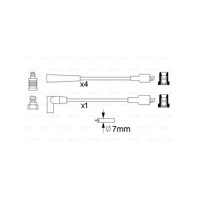 Kit de câbles d'allumage BOSCH 0 986 356 749