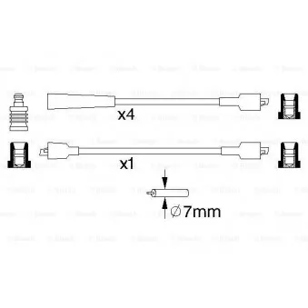 Kit de câbles d'allumage BOSCH 0 986 356 840