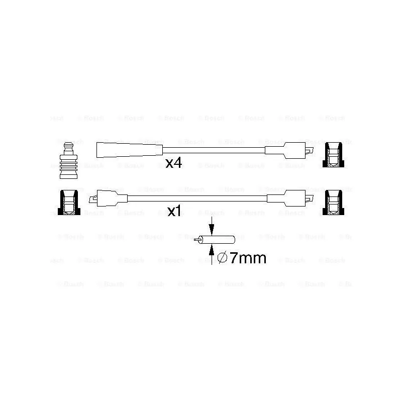 Kit de câbles d'allumage BOSCH 0 986 356 840