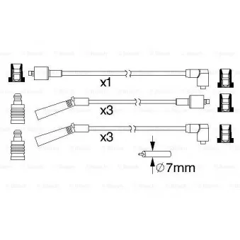 Kit de câbles d'allumage BOSCH 0 986 357 178