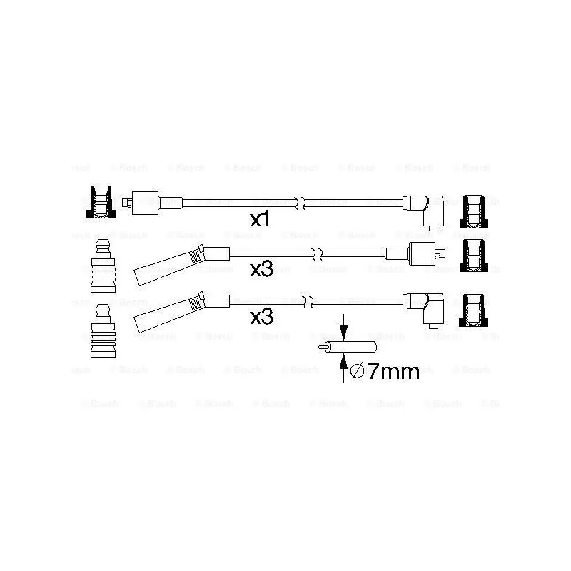 Kit de câbles d'allumage BOSCH 0 986 357 178