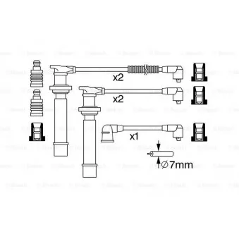 Kit de câbles d'allumage BOSCH 0 986 357 274