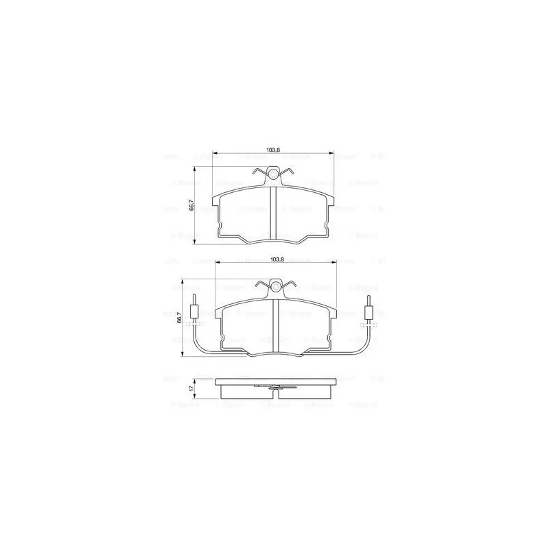 Jeu de 4 plaquettes de frein avant BOSCH 0 986 490 930