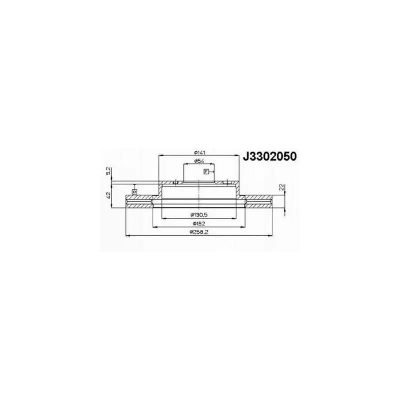 Jeu de 2 disques de frein avant NIPPARTS J3302050