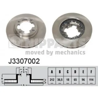 Jeu de 2 disques de frein avant NIPPARTS J3307002