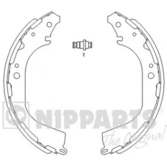 Jeu de mâchoires de frein NIPPARTS J3501045