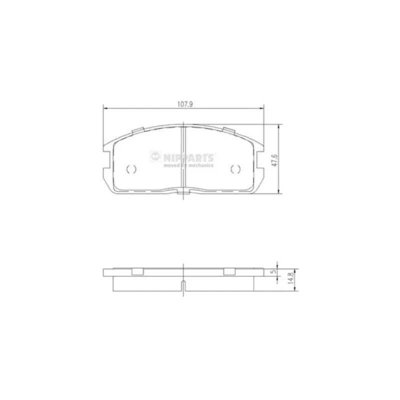 Jeu de 4 plaquettes de frein avant NIPPARTS J3605024