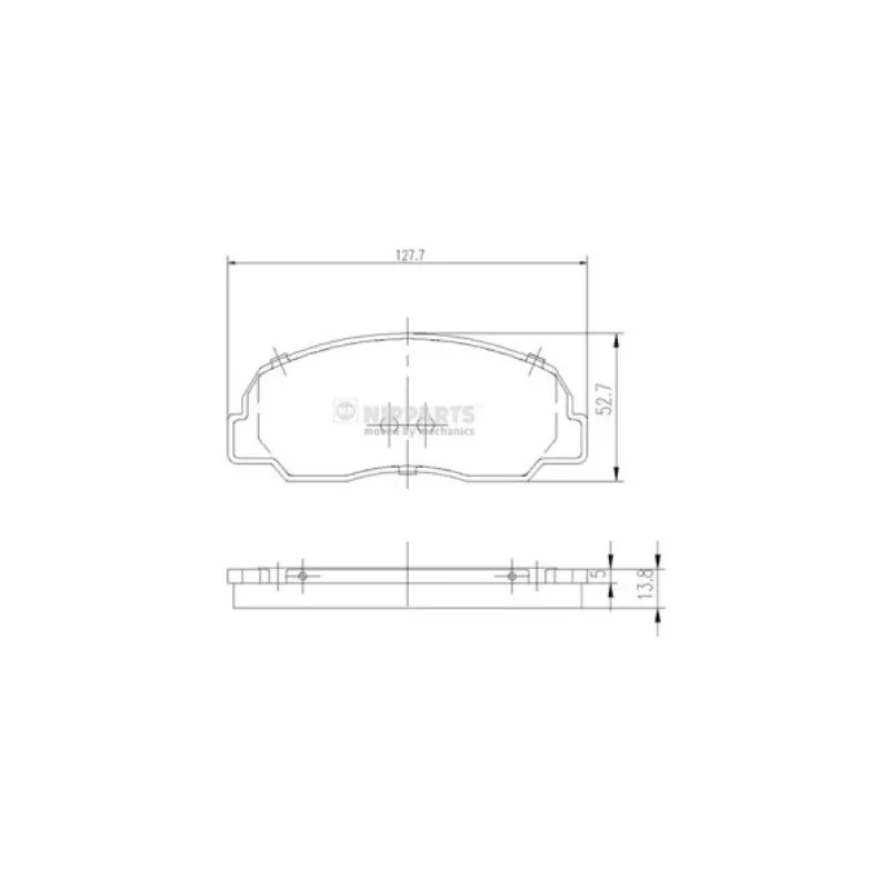 Jeu de 4 plaquettes de frein avant NIPPARTS J3606001