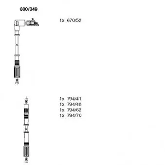 Kit de câbles d'allumage BREMI 600/349