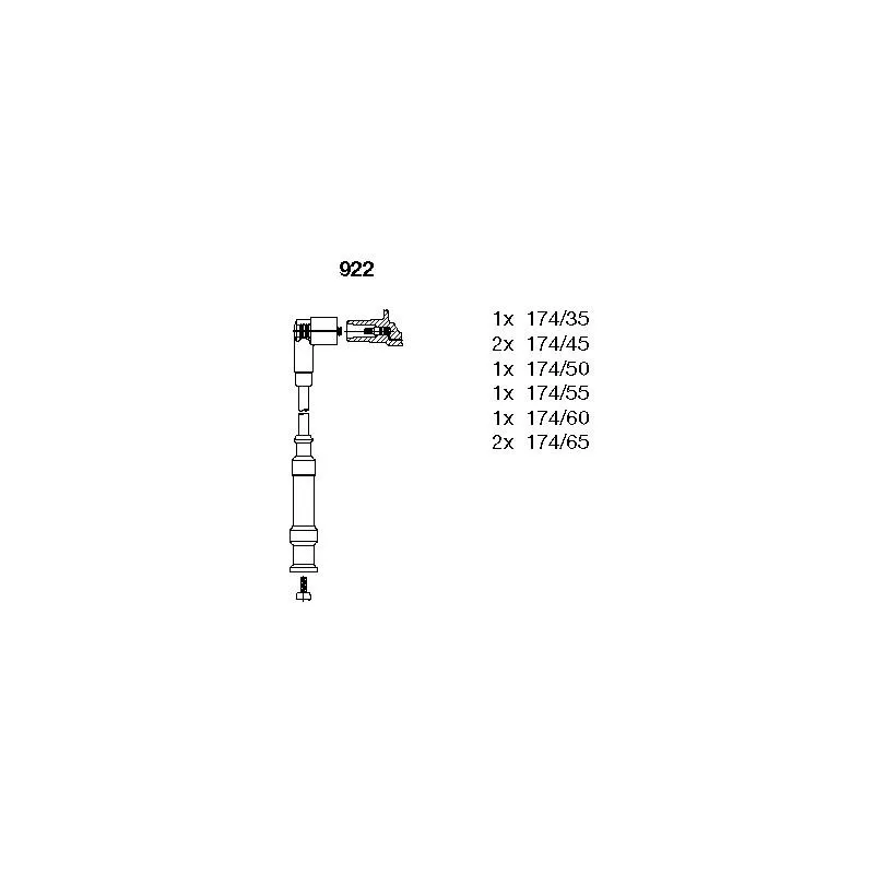 Kit de câbles d'allumage BREMI 922