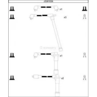 Kit de câbles d'allumage NIPPARTS J5381008
