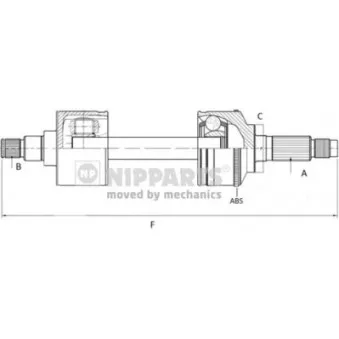 Arbre de transmission NIPPARTS N2800900