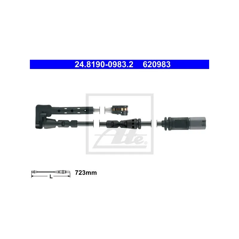 Contact d'avertissement, usure des plaquettes de frein ATE 24.8190-0983.2