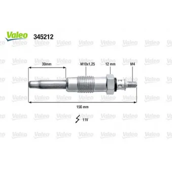 Bougie de préchauffage VALEO 345212