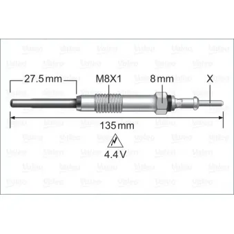 Bougie de préchauffage VALEO 345222