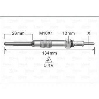 Bougie de préchauffage VALEO 345241