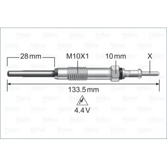 Bougie de préchauffage VALEO 345242