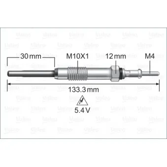 Bougie de préchauffage VALEO 345243