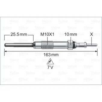 Bougie de préchauffage VALEO 345252