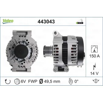 Alternateur VALEO 443043