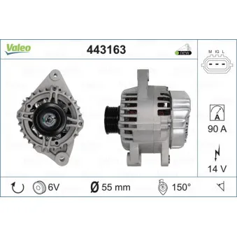 Alternateur VALEO 443163