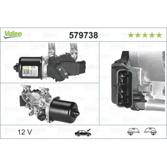 Moteur d'essuie-glace VALEO 579738