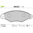 Jeu de 4 plaquettes de frein avant VALEO 598325 - Visuel 1