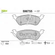 Jeu de 4 plaquettes de frein arrière VALEO 598755 - Visuel 1