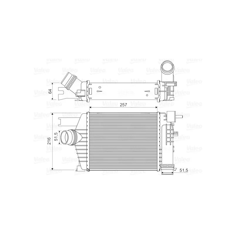 Intercooler, échangeur VALEO 818343