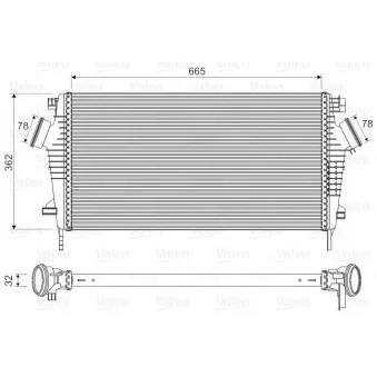 Intercooler, échangeur VALEO 818603