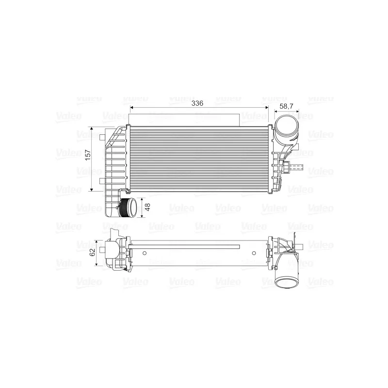 Intercooler, échangeur VALEO 818604