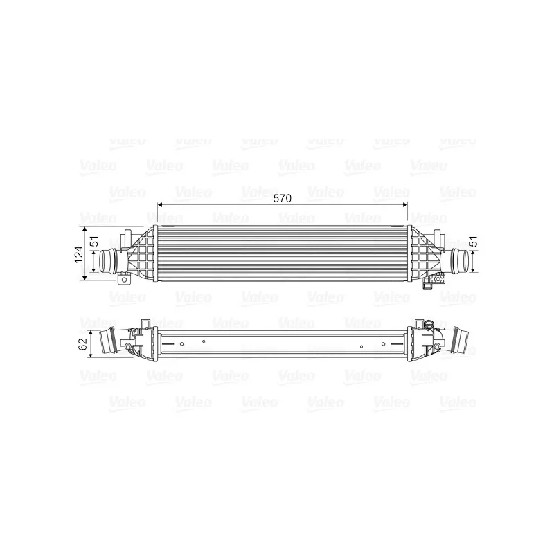 Intercooler, échangeur VALEO 818629