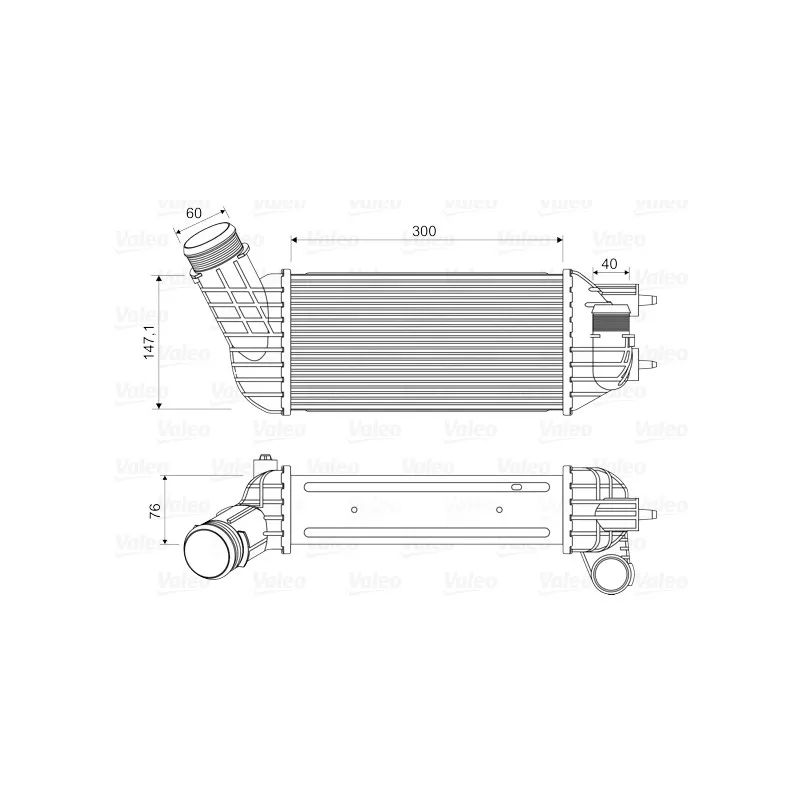 Intercooler, échangeur VALEO 818652