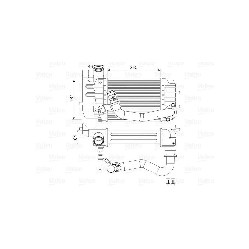 Intercooler, échangeur VALEO 818655