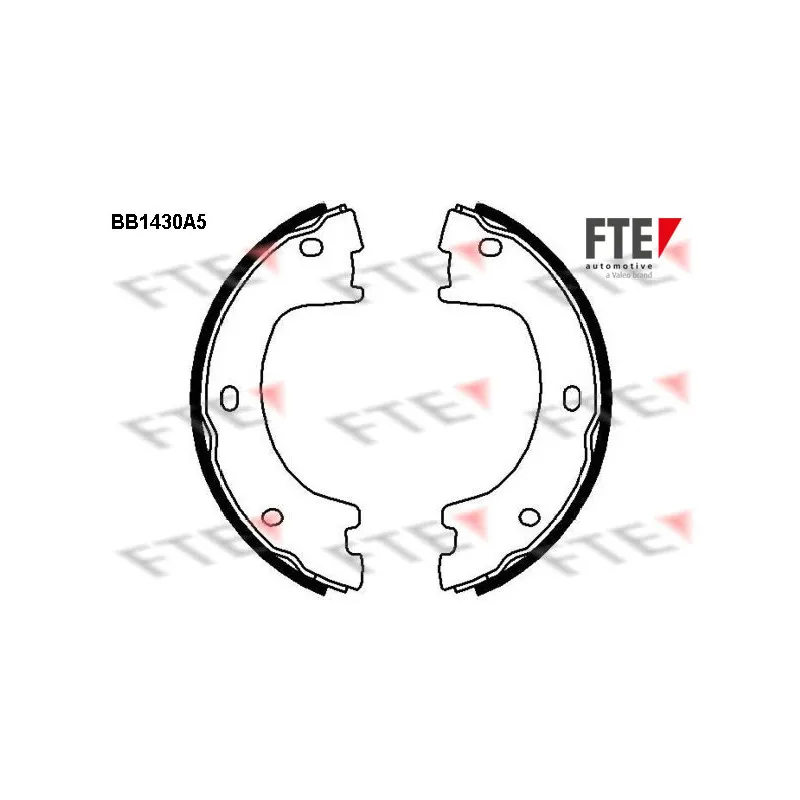 Jeu de mâchoires de frein, frein de stationnement FTE BB1430A5
