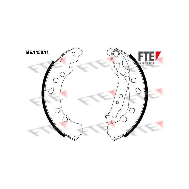 Jeu de mâchoires de frein FTE BB1450A1
