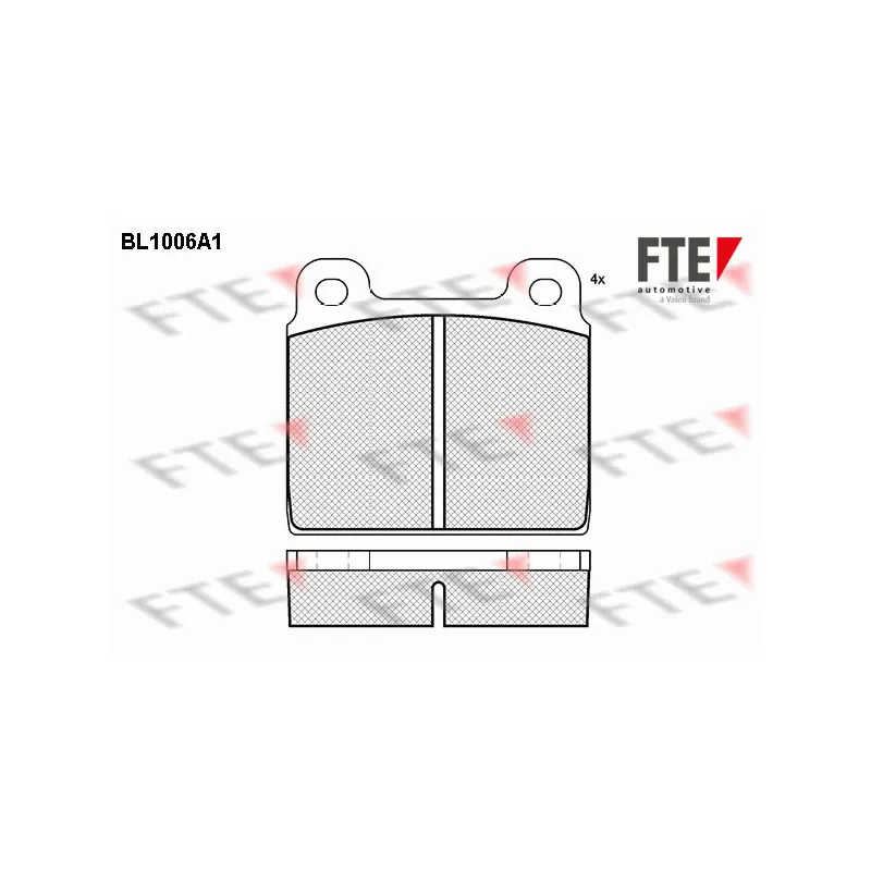 Jeu de 4 plaquettes de frein avant FTE BL1006A1