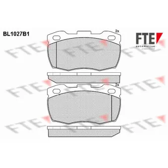 Jeu de 4 plaquettes de frein avant FTE BL1027B1