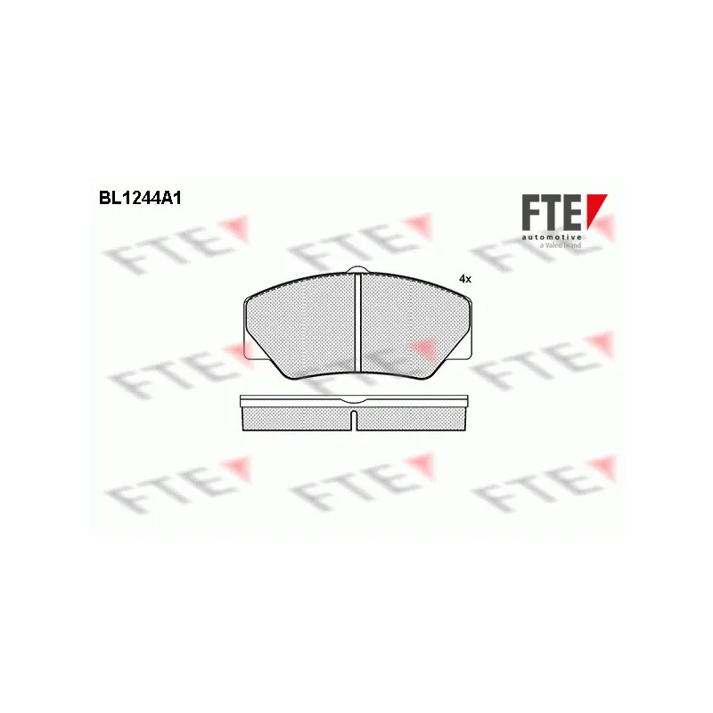 Jeu de 4 plaquettes de frein avant FTE BL1244A1