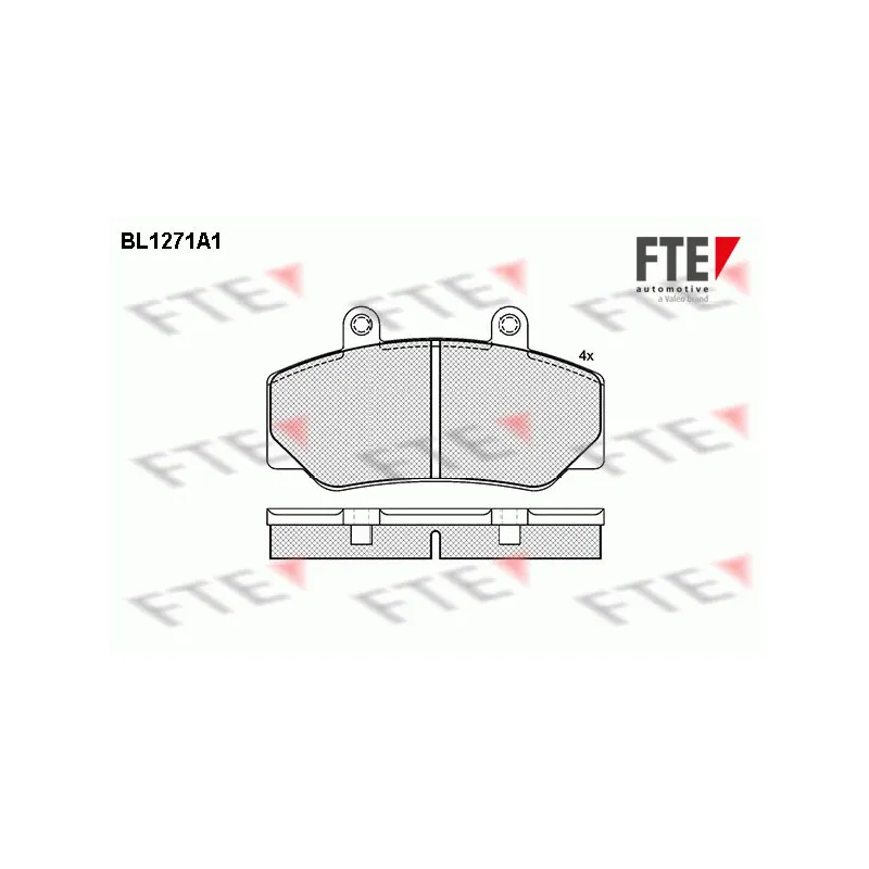 Jeu de 4 plaquettes de frein avant FTE BL1271A1