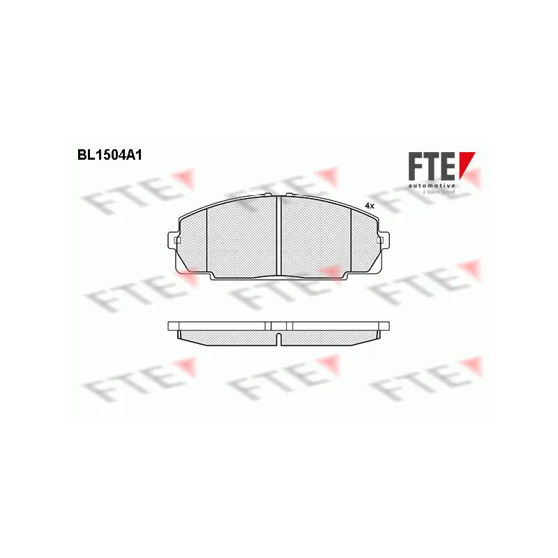 Jeu de 4 plaquettes de frein avant FTE BL1504A1
