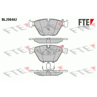 Jeu de 4 plaquettes de frein avant FTE BL2084A2