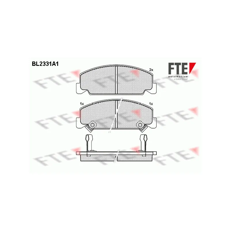 Jeu de 4 plaquettes de frein avant FTE BL2331A1