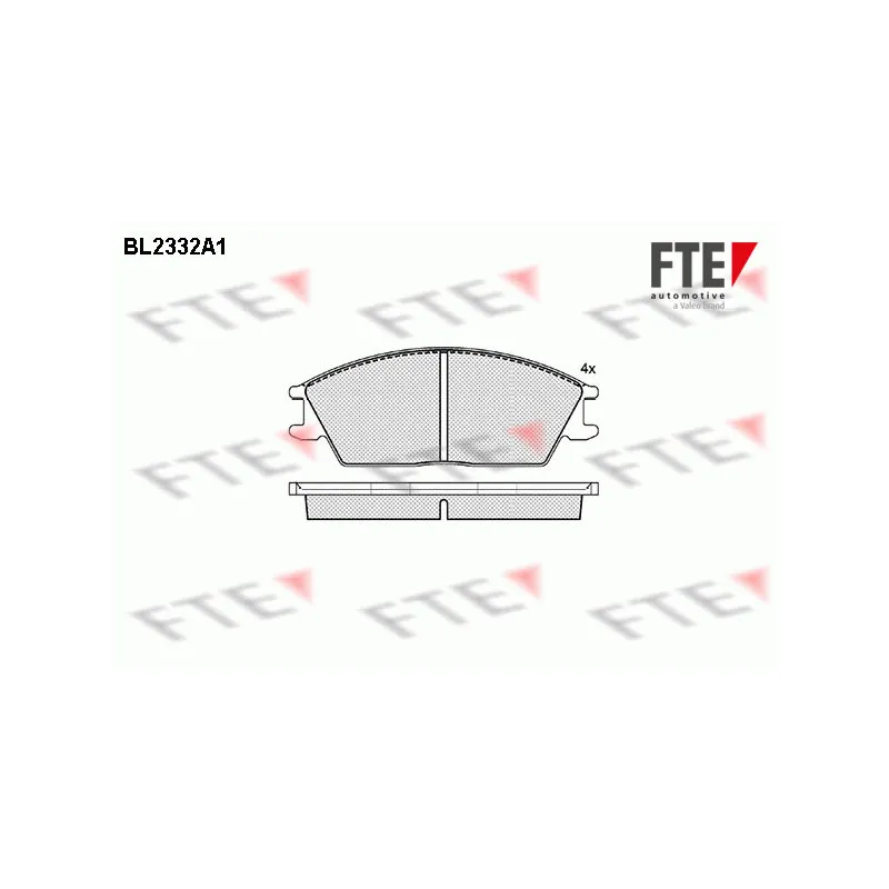 Jeu de 4 plaquettes de frein avant FTE BL2332A1