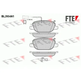 Jeu de 4 plaquettes de frein arrière FTE BL2654A1