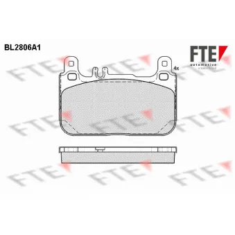 Jeu de 4 plaquettes de frein arrière FTE BL2806A1