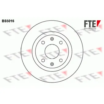 Jeu de 2 disques de frein avant FTE BS5016